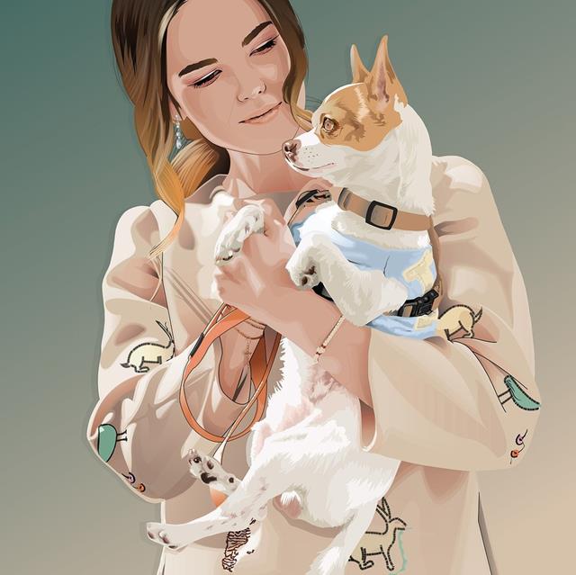 A Portrait Of A Girl With A Dog jigsaw puzzle